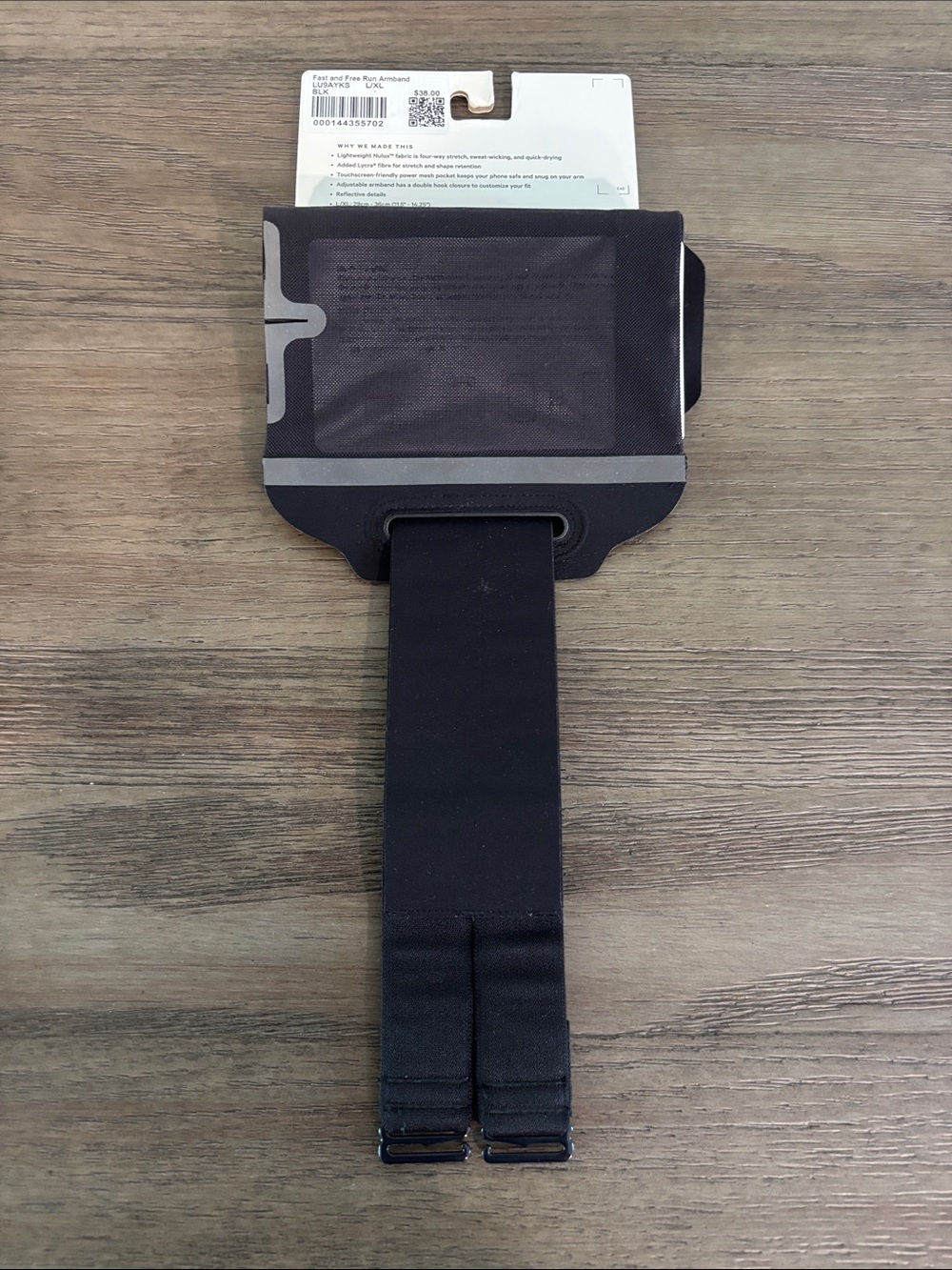 Men's Black Running Armband Phone Holder New